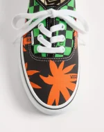 Valentino Garavani And Vans Low-Top Fabric Trainer With VLogo Checkerboard Print And Tropical Leaves Print - Image 3
